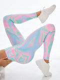 Women's Printed High Waist Stretch Sports Leggings