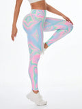 Women's Printed High Waist Stretch Sports Leggings