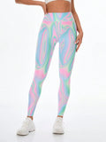 Women's Printed High Waist Stretch Sports Leggings