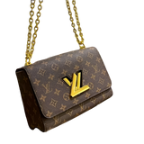 Louis Vuitton Twist MM Monogram Brown Shoulder And Crossbody Bags