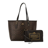 Coach Signature City Tote Bag Dark Brown