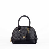 Coach Mini Bennett Satchel In Cross Grain Black