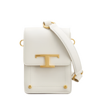 TOD'S Timeless Bag in Leather Micro White