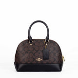 Coach Mini Bennett Satchel In Cross Grain Brown