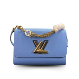 Louis Vuitton Twist MM Monogram Flower Bleu Nuage Blue Shoulder And Crossbody Bags