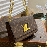 Louis Vuitton Twist MM Monogram Brown Shoulder And Crossbody Bags