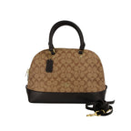 Coach Medium Bennett Satchel – Khaki/Saddle Cross grain Leather