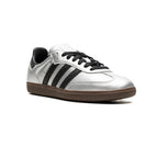 Adidas Samba OG  Sneakers, Metallic Silver, Black, and Gham