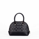 Coach Mini Bennett Satchel In Cross Grain Black