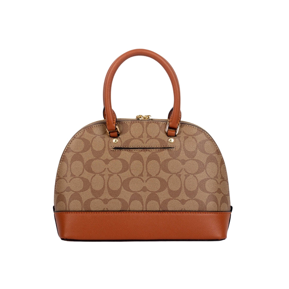 Coach-Medium-Bennett-Satchel-In-Cross Grain Brown