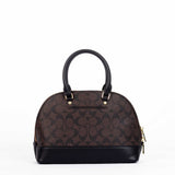 Coach Mini Bennett Satchel In Cross Grain Brown