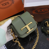 Tod's Timeless Crossbody Bag In Leather Micro Green