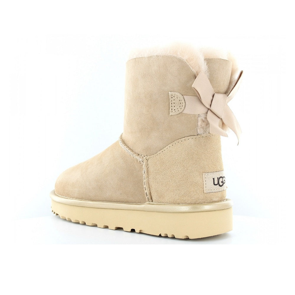 UGG Mini Bailey Bow II Metallic Beige