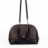 Coach Mini Bennett Satchel In Cross Grain Brown