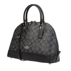 Coach-Medium-Bennett-Satchel-In-Cross Grain Black