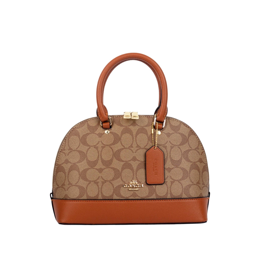 Coach-Medium-Bennett-Satchel-In-Cross Grain Brown