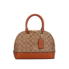Coach-Medium-Bennett-Satchel-In-Cross Grain Brown