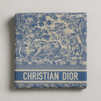 Christian Dior Toile de Jouy Wool Scarf – Blue & Beige