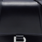 Balenciaga Black Leather Hourglass Box Top Handle Bag