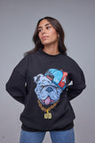 Rap Dog Printed Sweatshirt