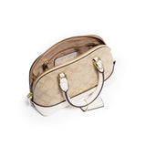 Coach Mini Bennett Satchel In Cross Grain Beige