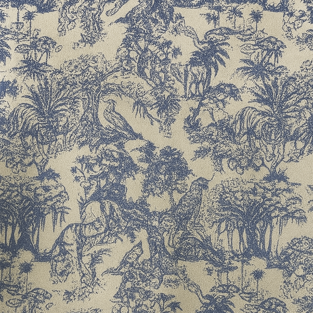 Christian Dior Toile de Jouy Wool Scarf – Blue & Beige