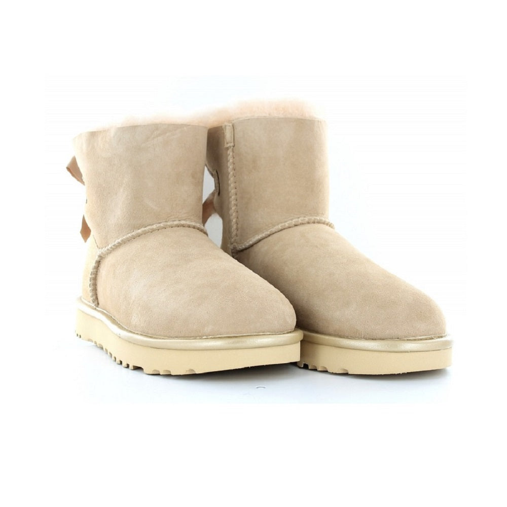 UGG Mini Bailey Bow II Metallic Beige