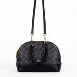 Coach Mini Bennett Satchel In Cross Grain Black