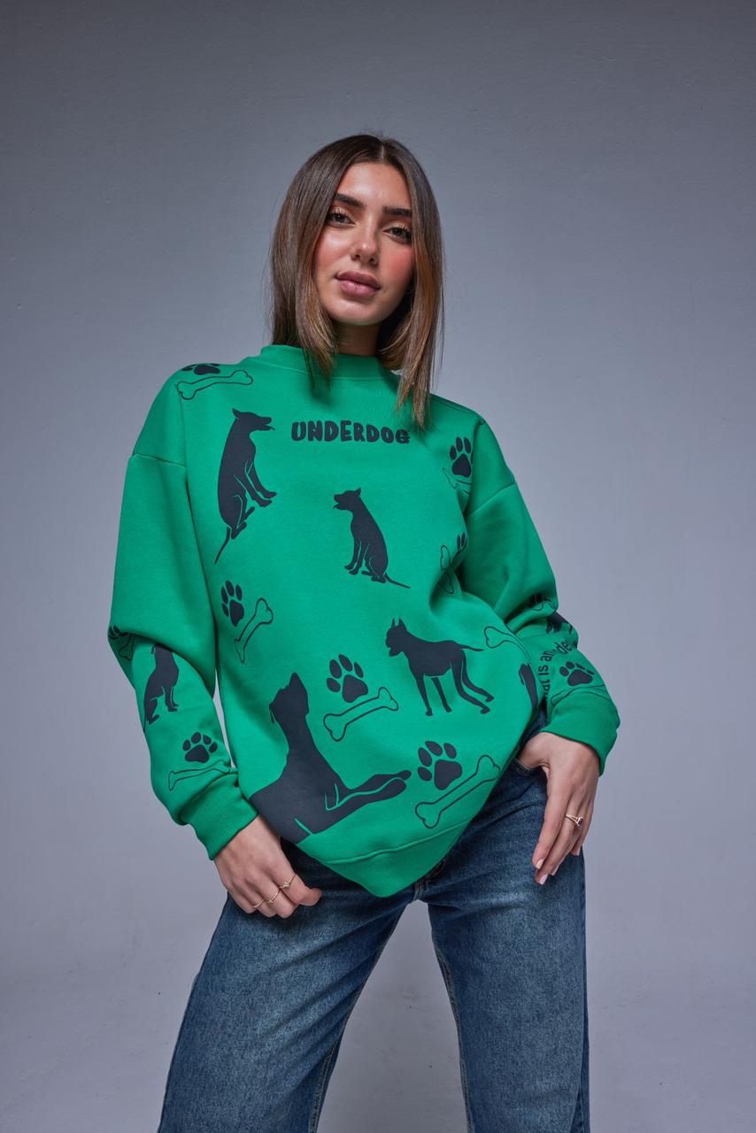 Sweatshirt - Green - Oversize - All About Eg