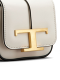 Tod's Timeless Crossbody Bag In Leather Micro White