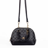 Coach Mini Bennett Satchel In Cross Grain Black