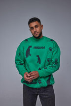 Sweatshirt - Green - Oversize - All About Eg