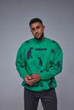 Sweatshirt - Green - Oversize