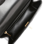 Chanel Mini Flap Bag With Gold Top Handle - Black