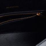 Balenciaga Black Leather Hourglass Box Top Handle Bag