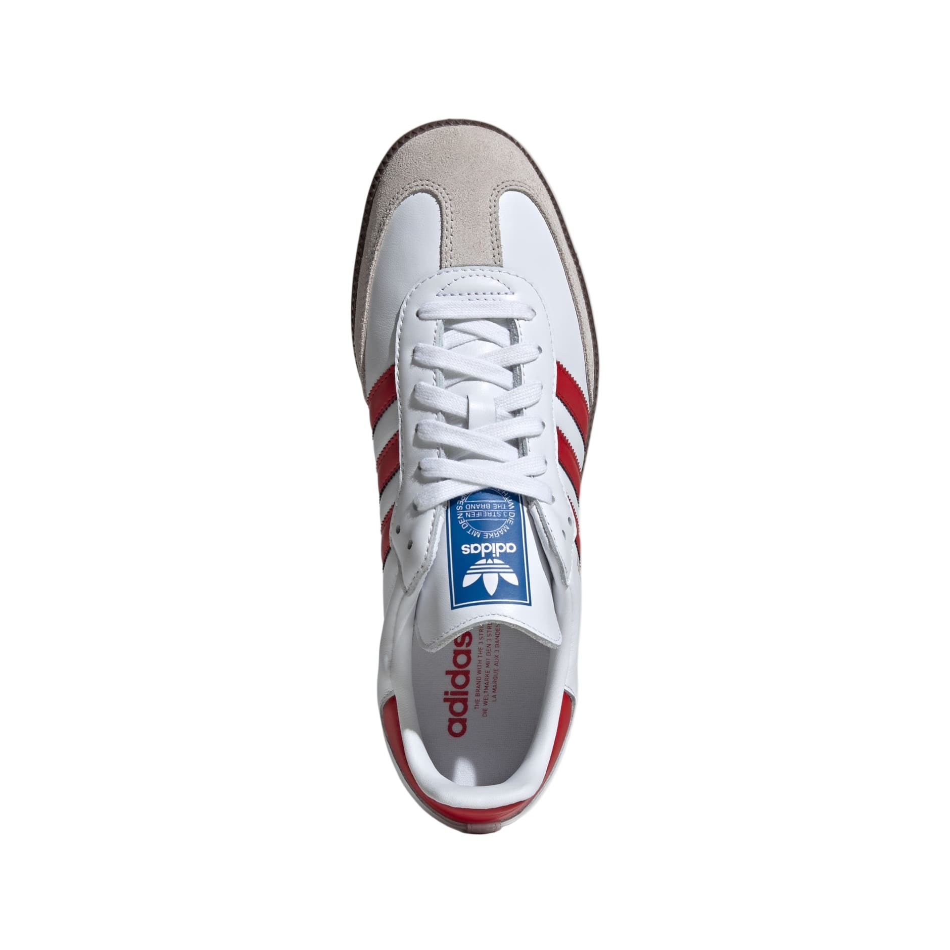 All About Adidas Samba OG White Scarlet red stripes