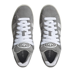 All About Gray Adidas sneaker with white stripes