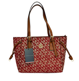 Tommy Hilfiger Medium Zip Tote Bag In Navy Red