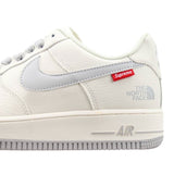 Supreme x The North Face x Nike Air Force 1 07 Low Off White Grey