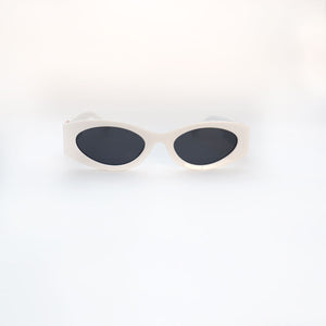 Sunglasses WHITE FRAME BLACK LENS