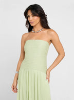 Pleated Strapless Dress