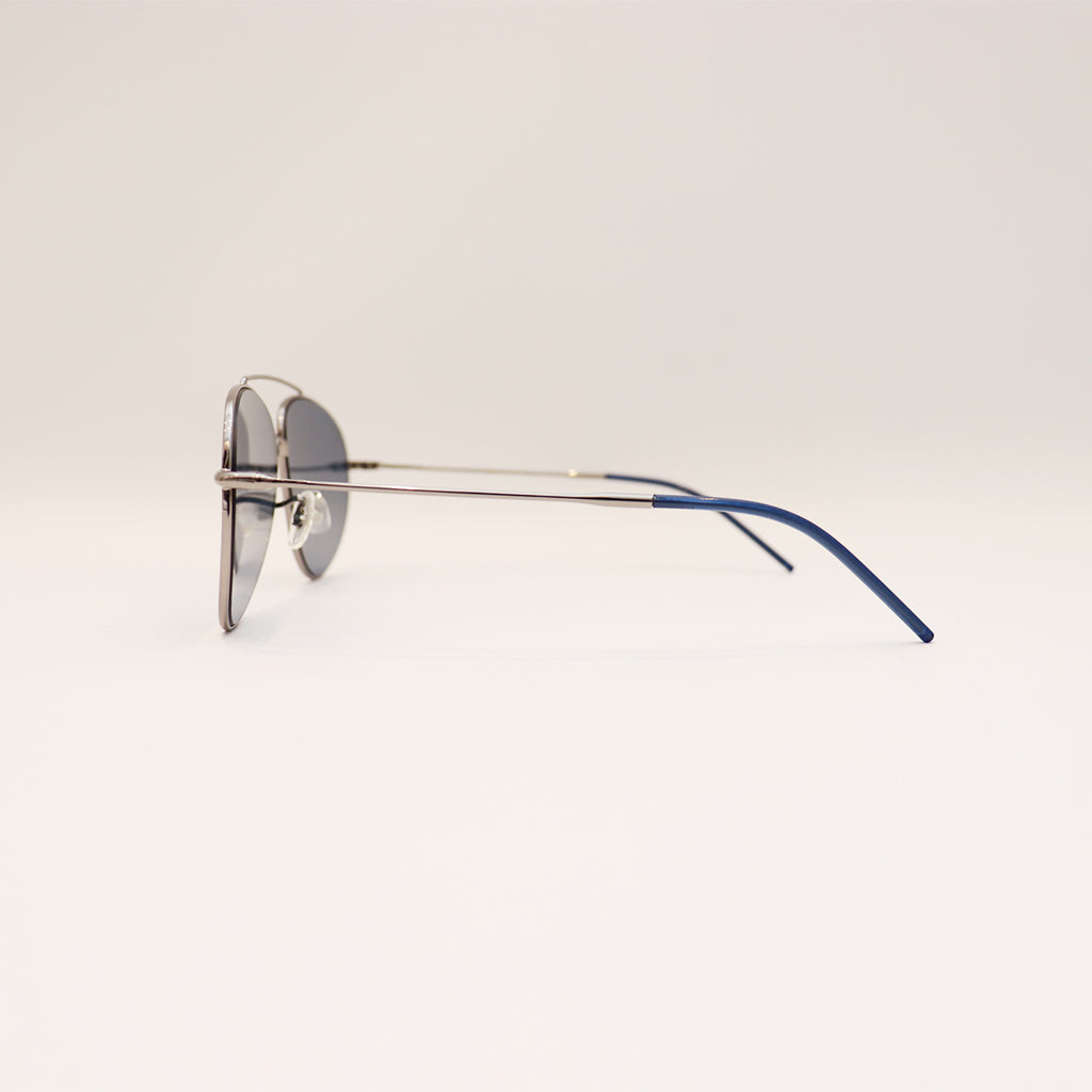 RAY-BAN AVIATOR REVERSE SILVER FRAME BLUE LENS - All About Eg