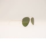 RAY-BAN AVIATOR REVERSE GOLD FRAME GREEN LENS