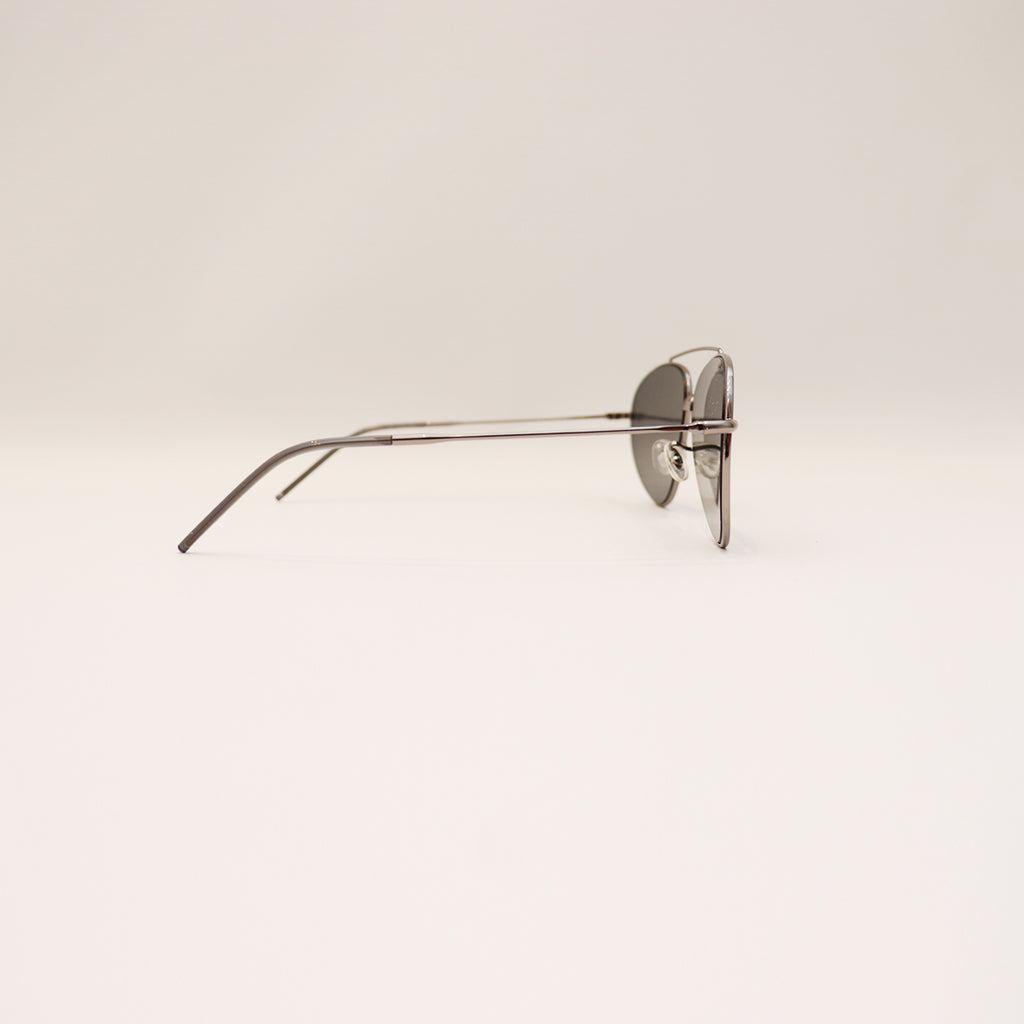RAY-BAN AVIATOR REVERSE SILVER FRAME DARK GREY LENS - All About Eg