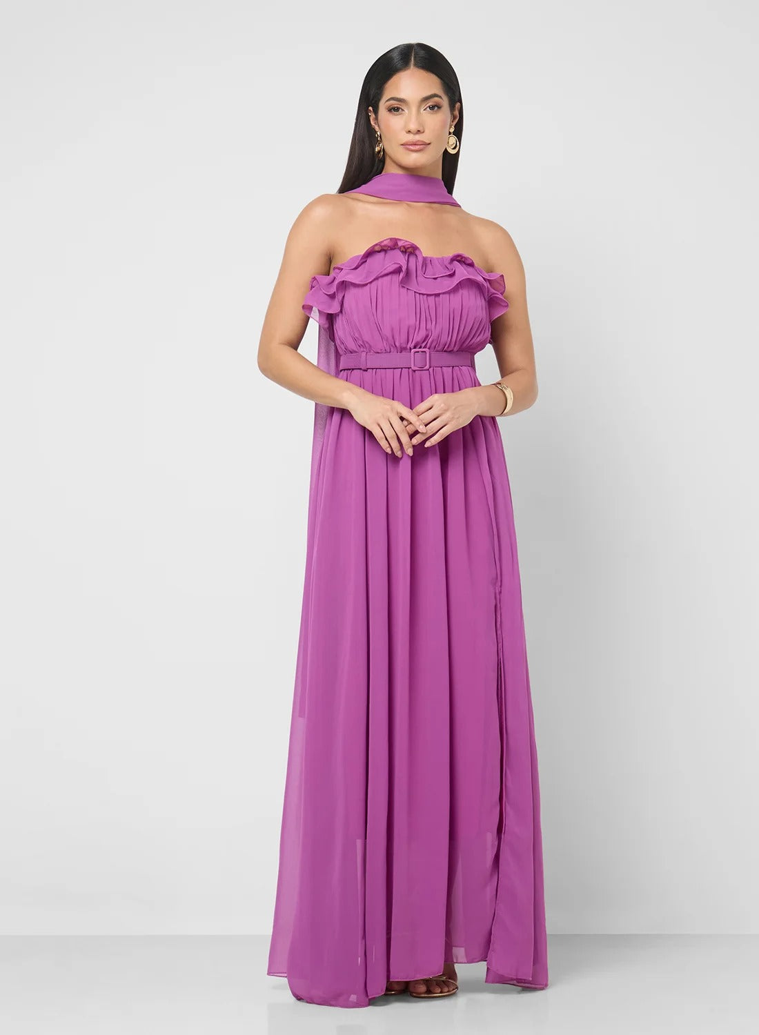 Ruffled Bandeau Dress
