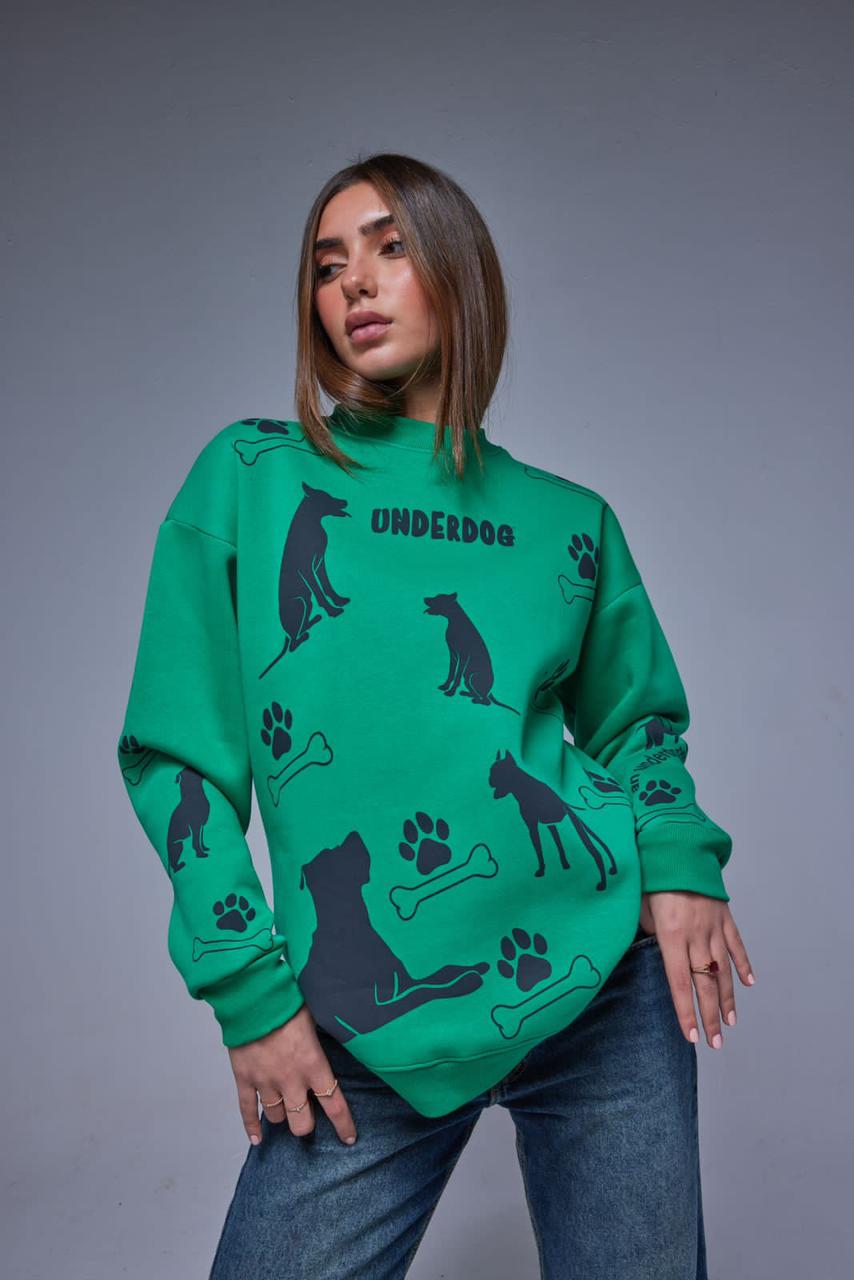 Sweatshirt - Green - Oversize - All About Eg