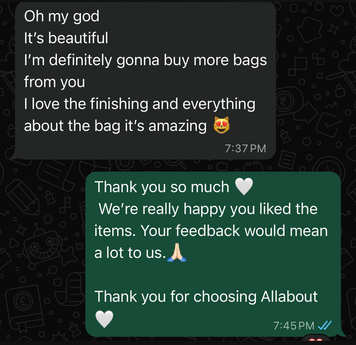 Customer feedback