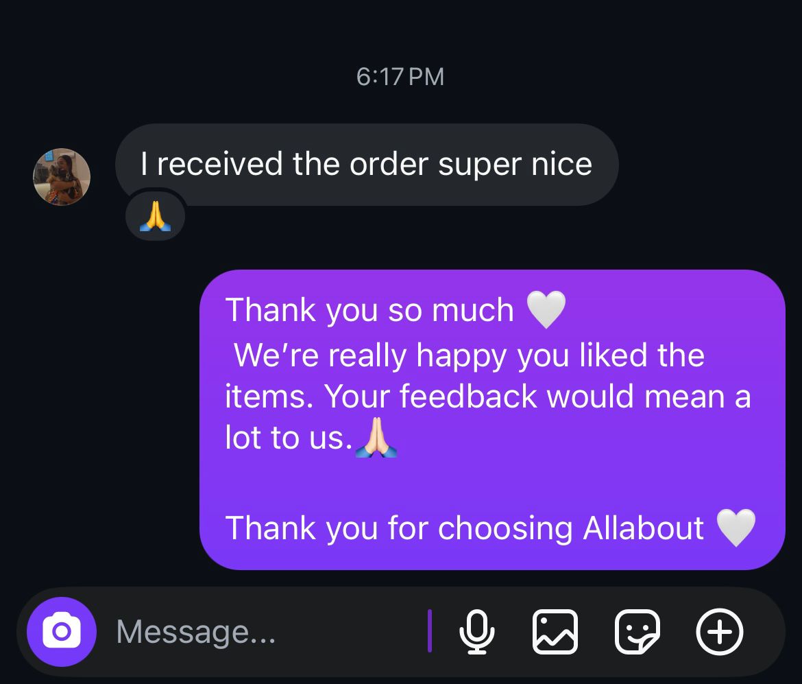 Customer feedback