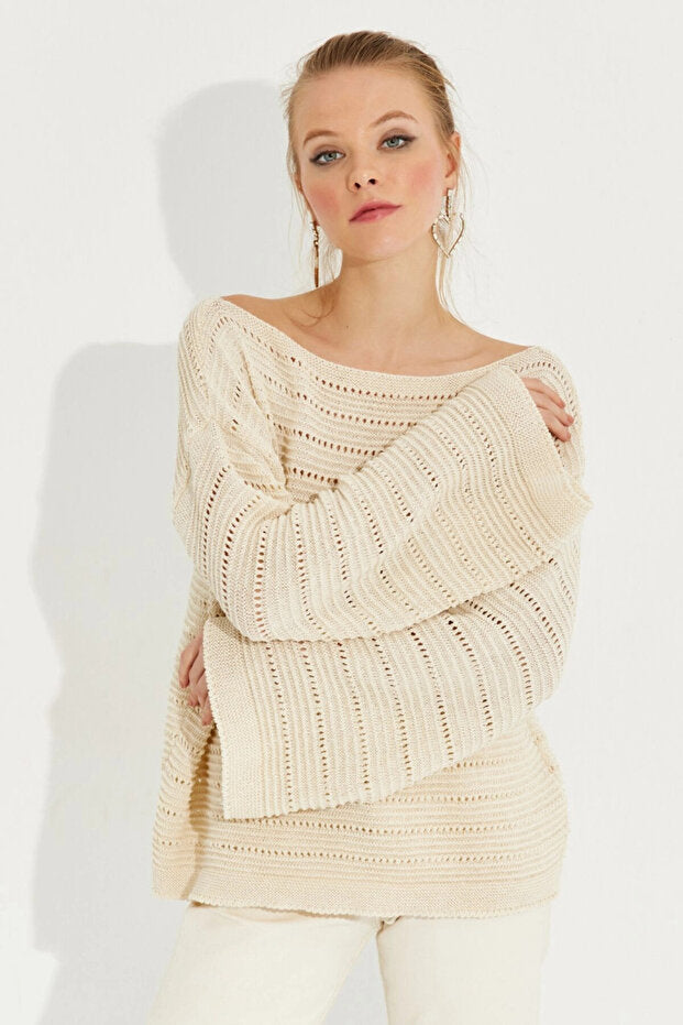 Women's Vanilla Lace Knit Top