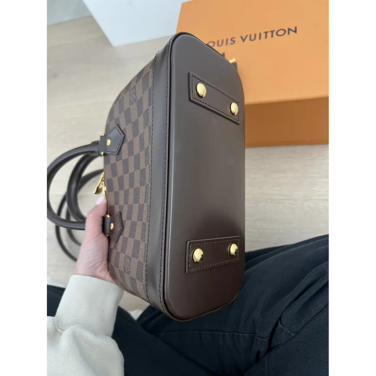 Louis Vuitton Alma Bb Leather Handbag - All About Eg